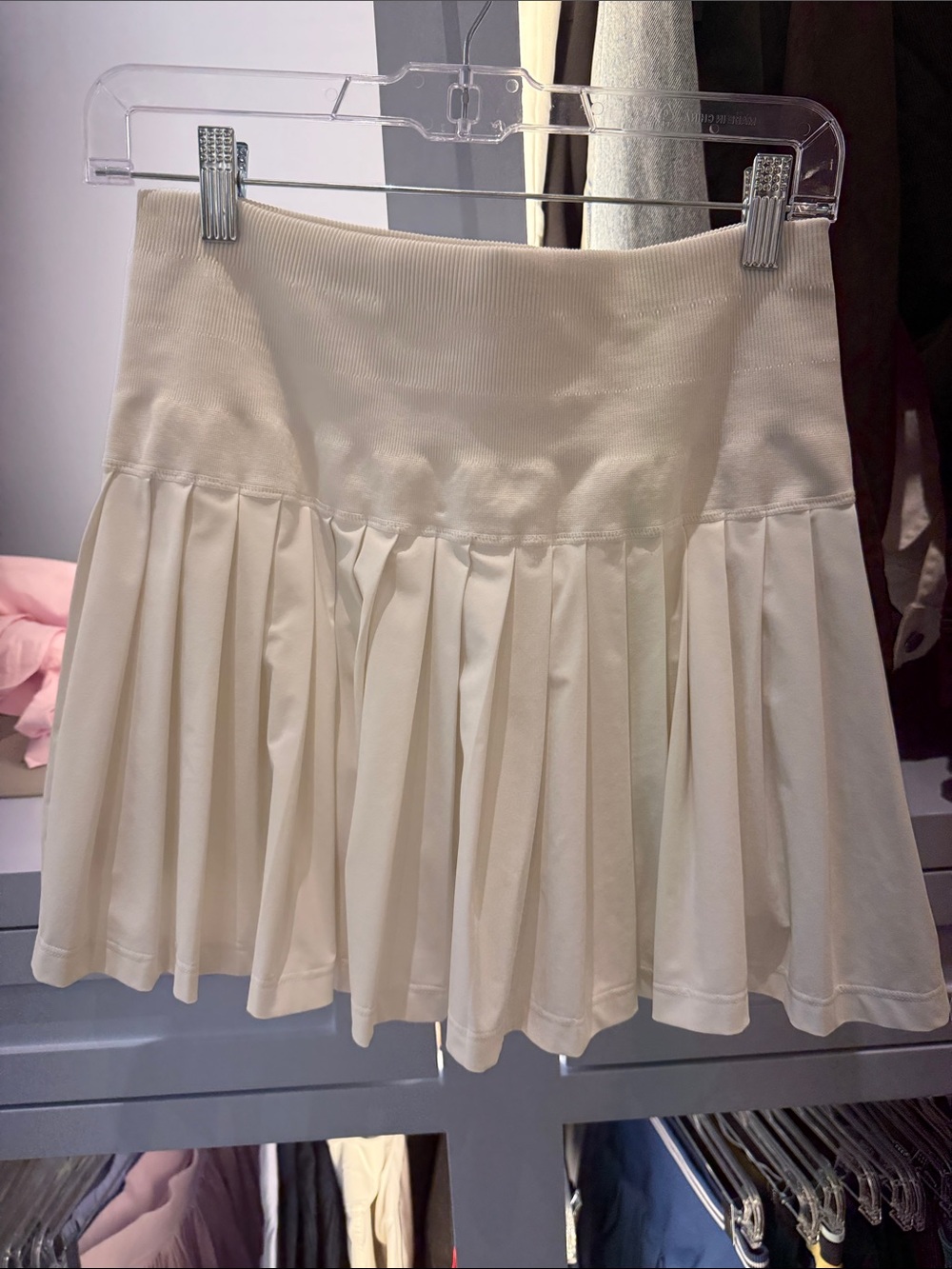 Wilson Cream Pleated Skater Skirt
